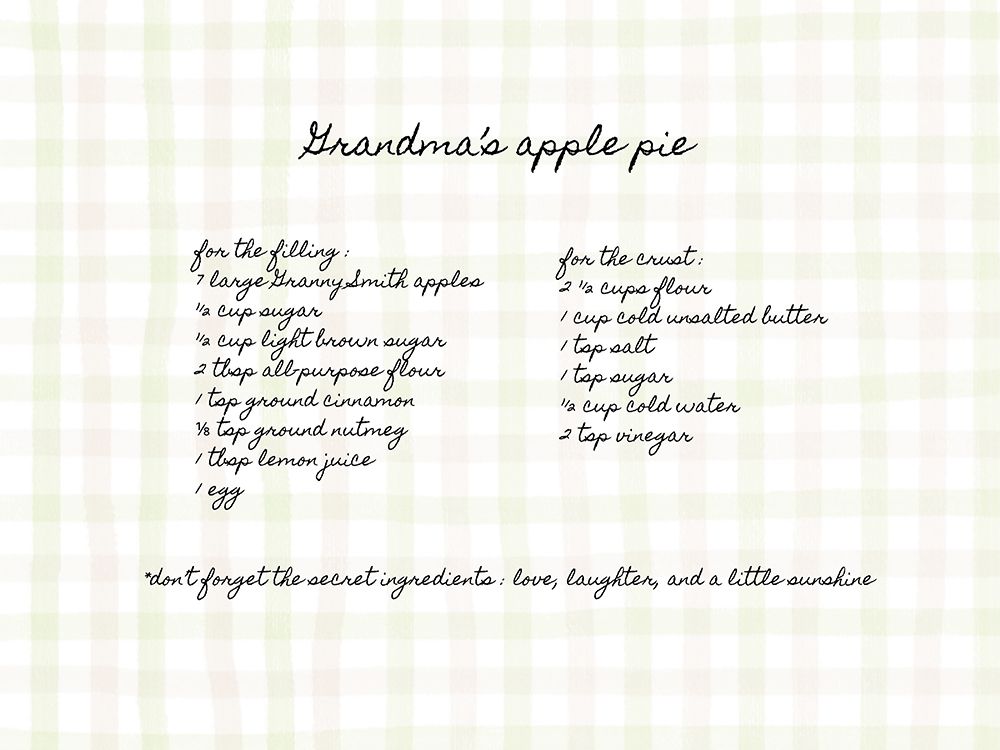 Grandmas Apple Pie Plaid