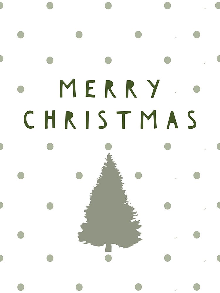 Green Merry Christmas Tree Dots
