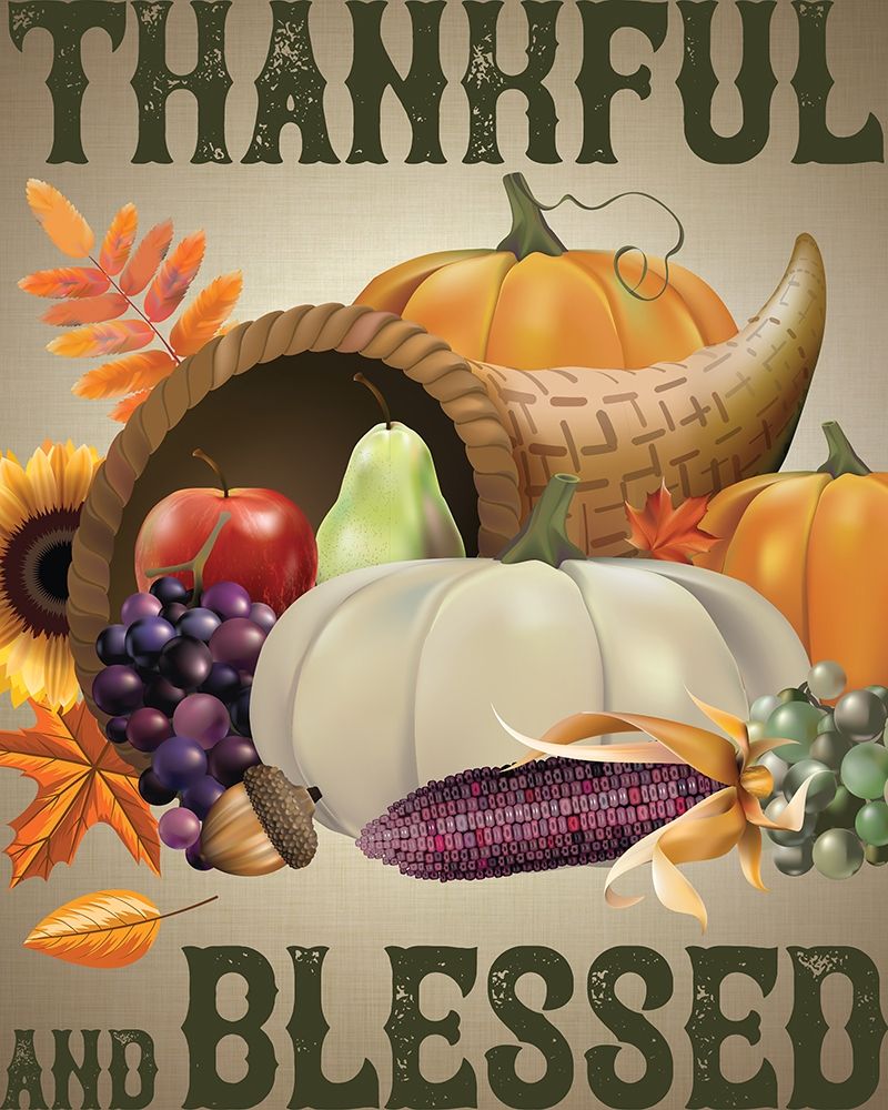 Thankful Blessed Flag