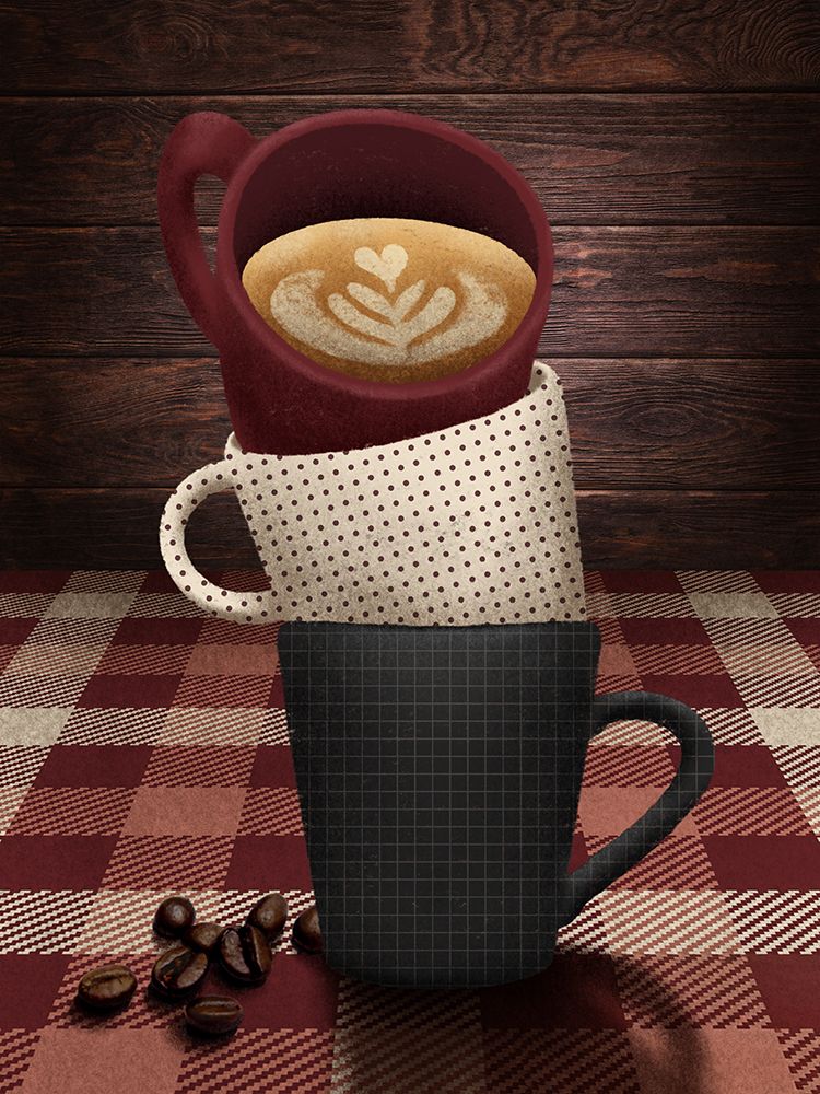 Stacked Cabin Mugs 1