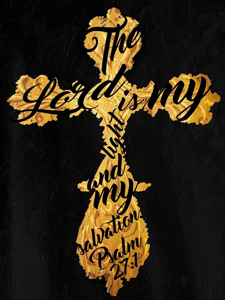 Gold Cross Black