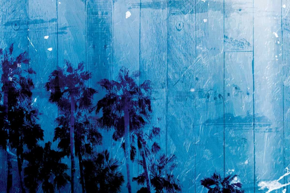 Palm Cool Night Blue Horizontal