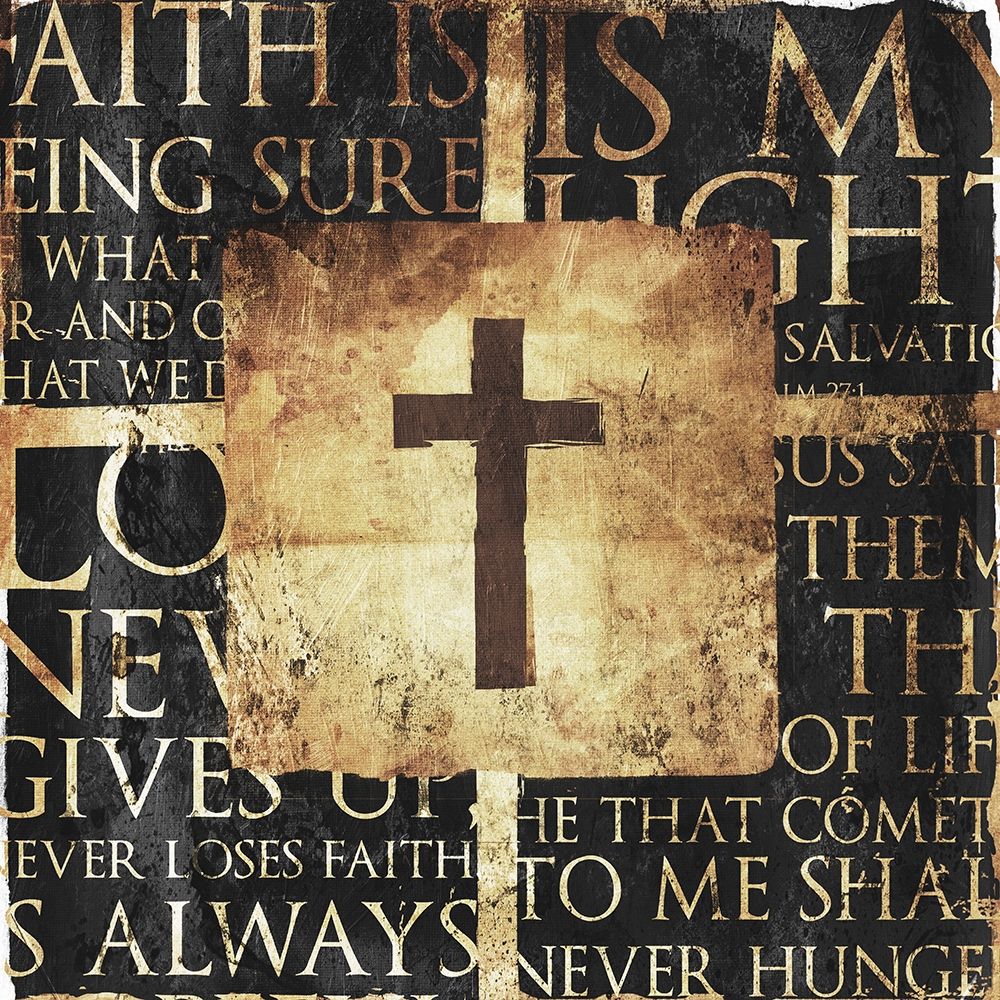 Quote Border Cross Gold