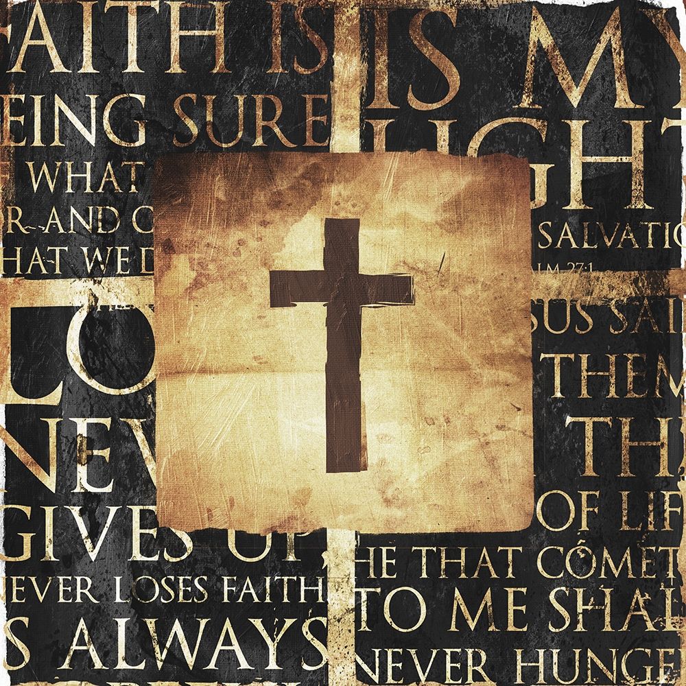 Quote Border Cross Gold Distressless