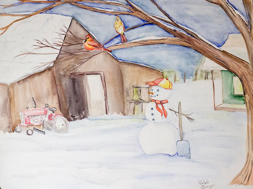 Farm In Snow