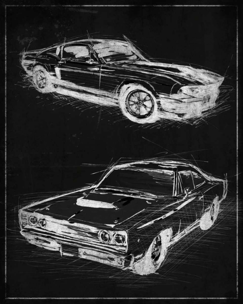 Car Black Print