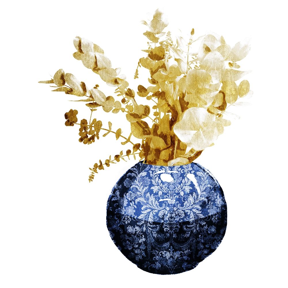 China Vase With Floral Mate