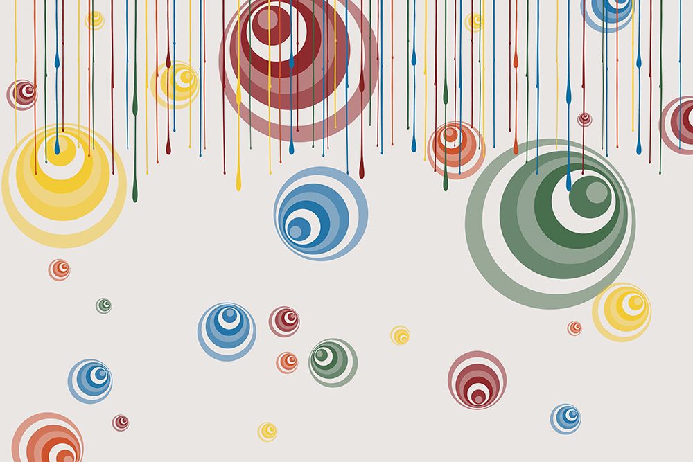 Retro Paint Drips On White