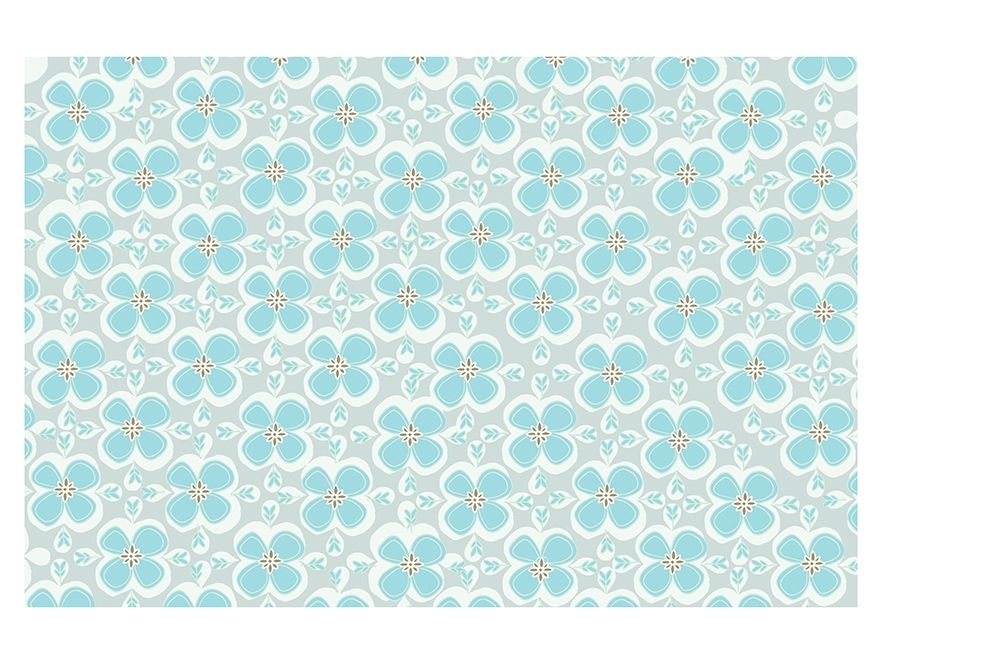 Folksy Florals BlueGrey Coordinate