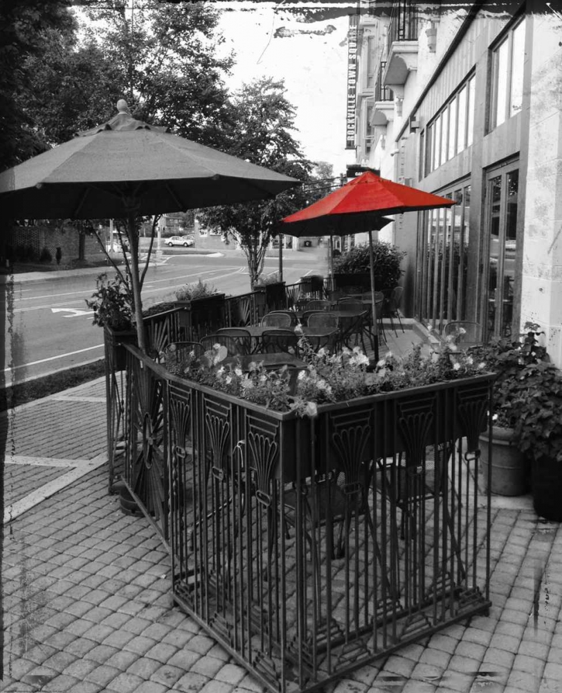 Red Restaurant Umbrella Pop