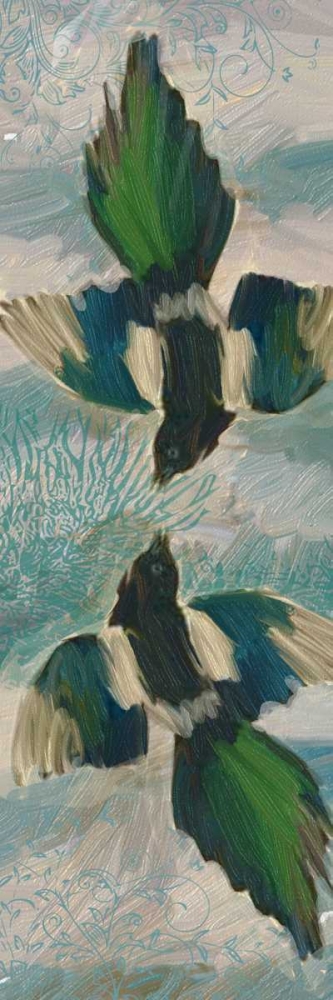 Birds Green Blue