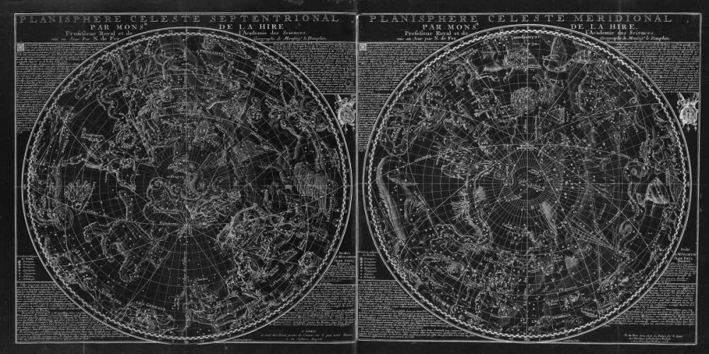 Planisphere Celeste BW