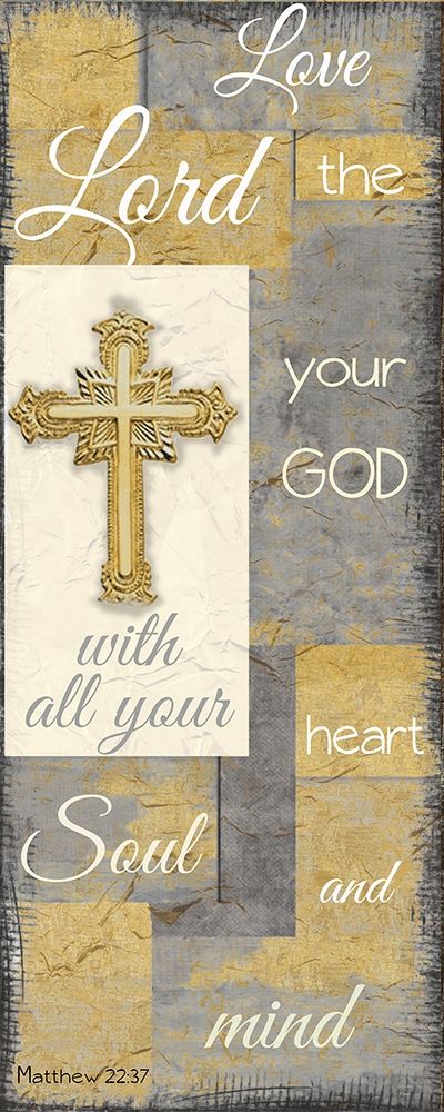Love the Lord grey gold