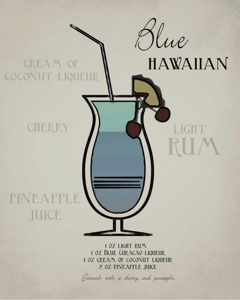 Blue Hawaiian layered