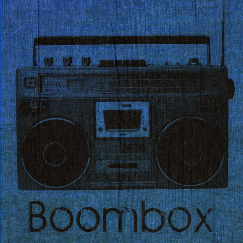 BOOMBOX ON BLUE