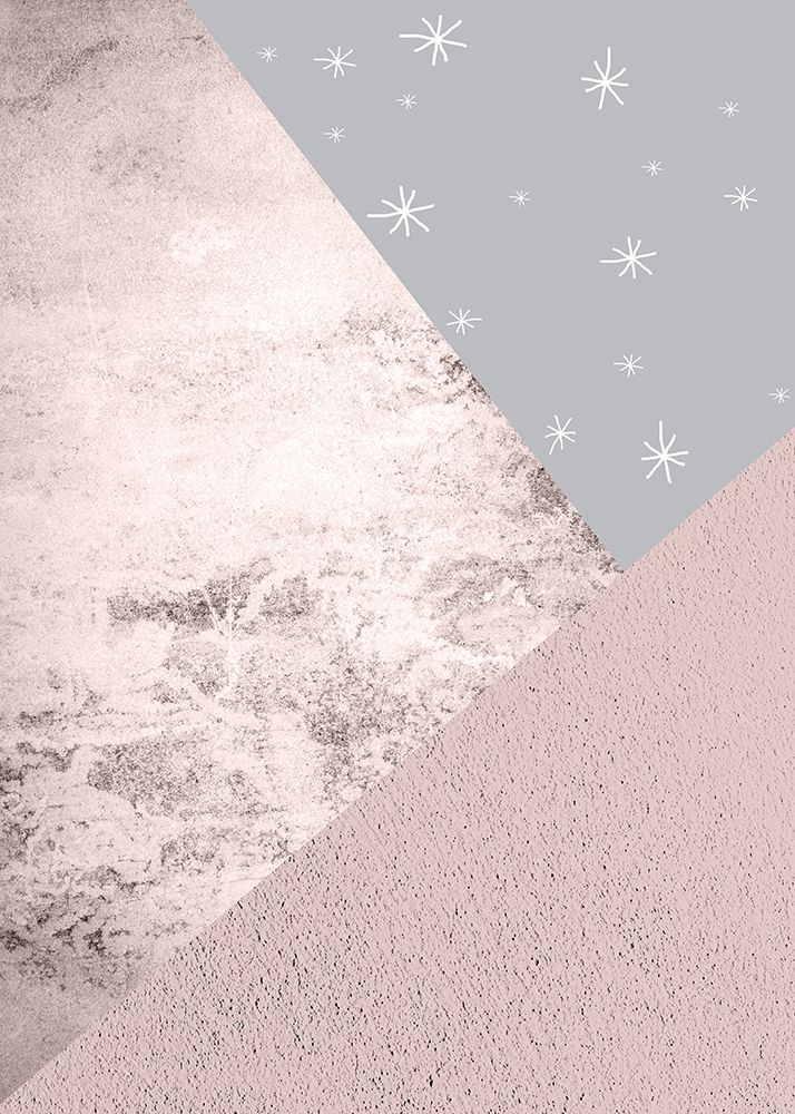 Blush Pink Grey Mountains 1