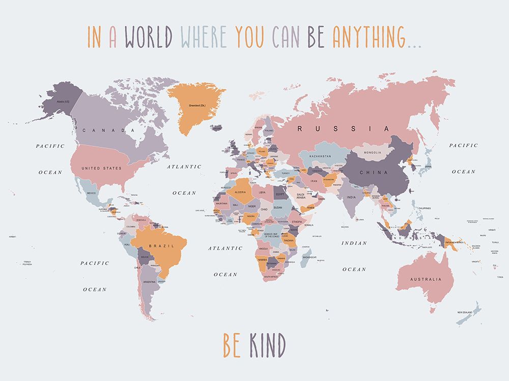 Be Kind World Map 4