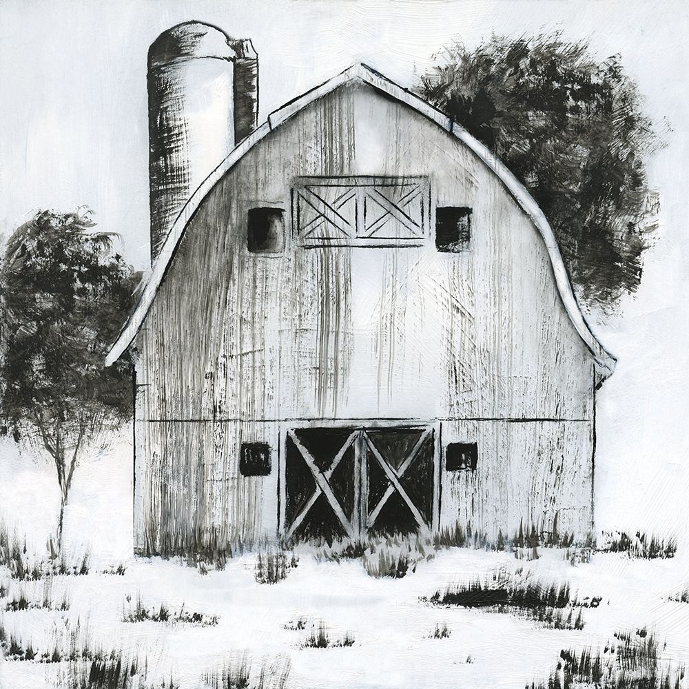 Black and White Barn I