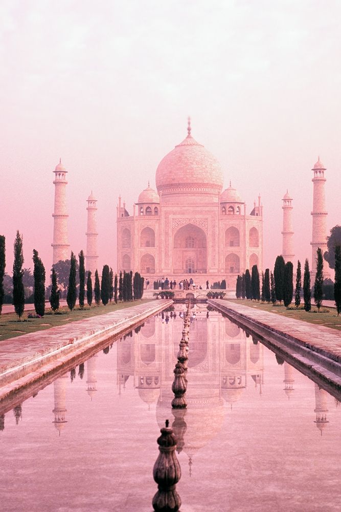 Taj Mahal In Pink Light