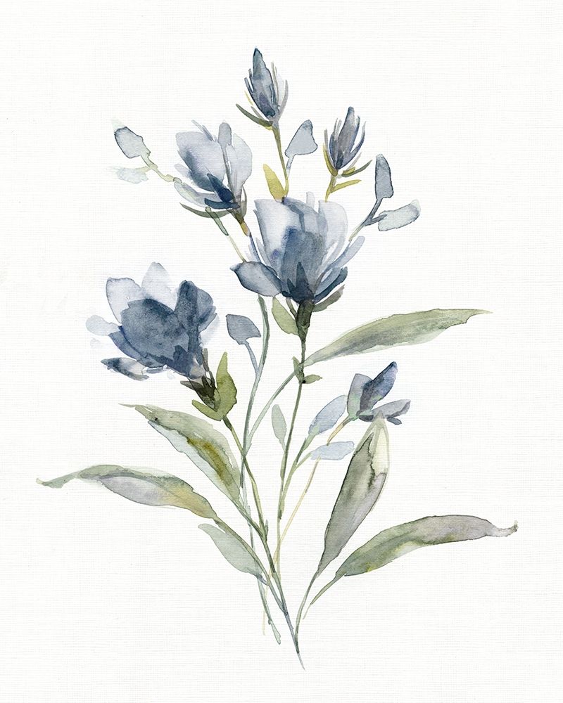 Linen Botanical Navy IV