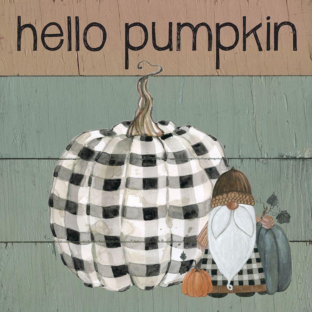 Harvest Gnomes Hello Pumpkin