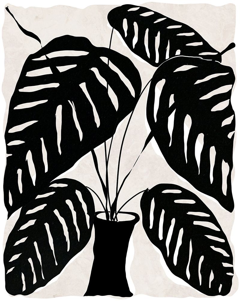 Black and White Potted Plant I