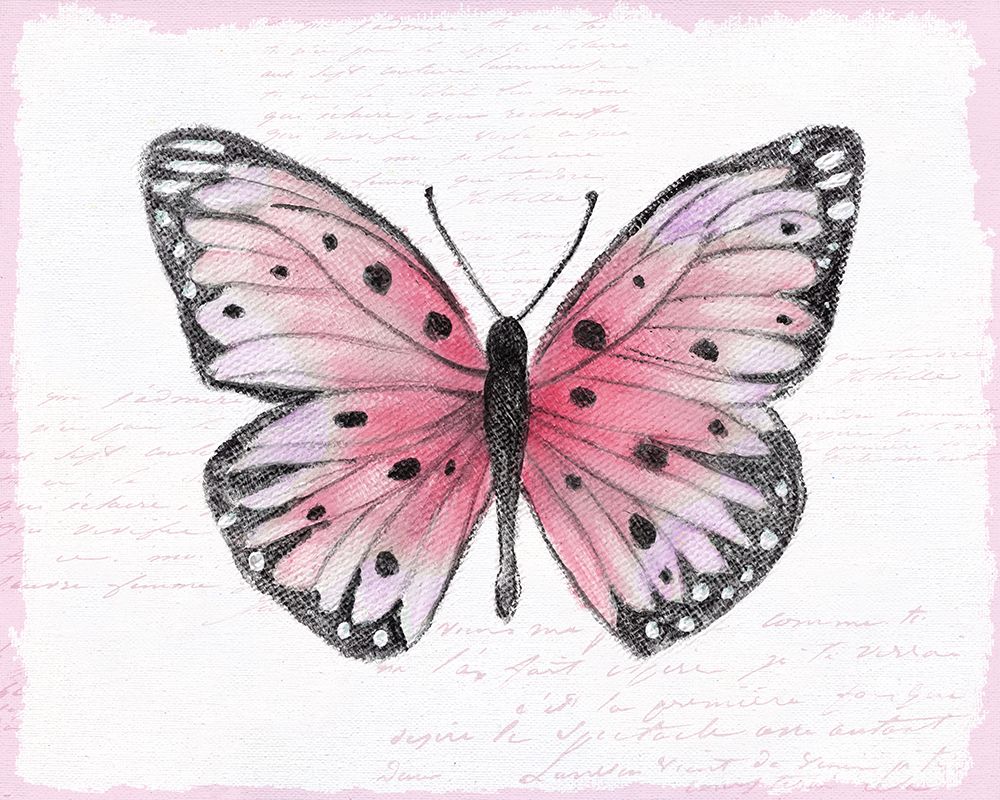 Vintage Pink Flutter I