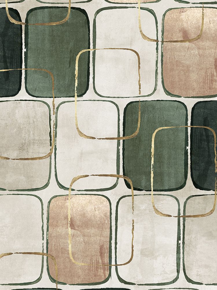 Muted Grid with Golden Overlays