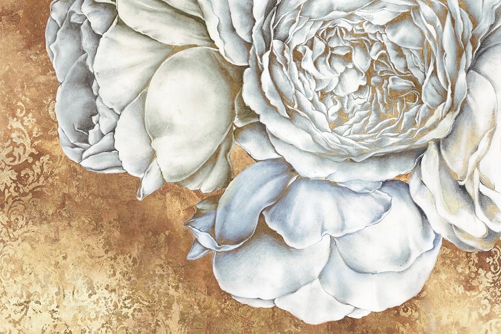 Golden Floral Damask