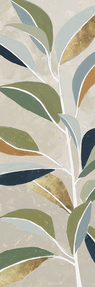 Golden Mosaic Leaves I