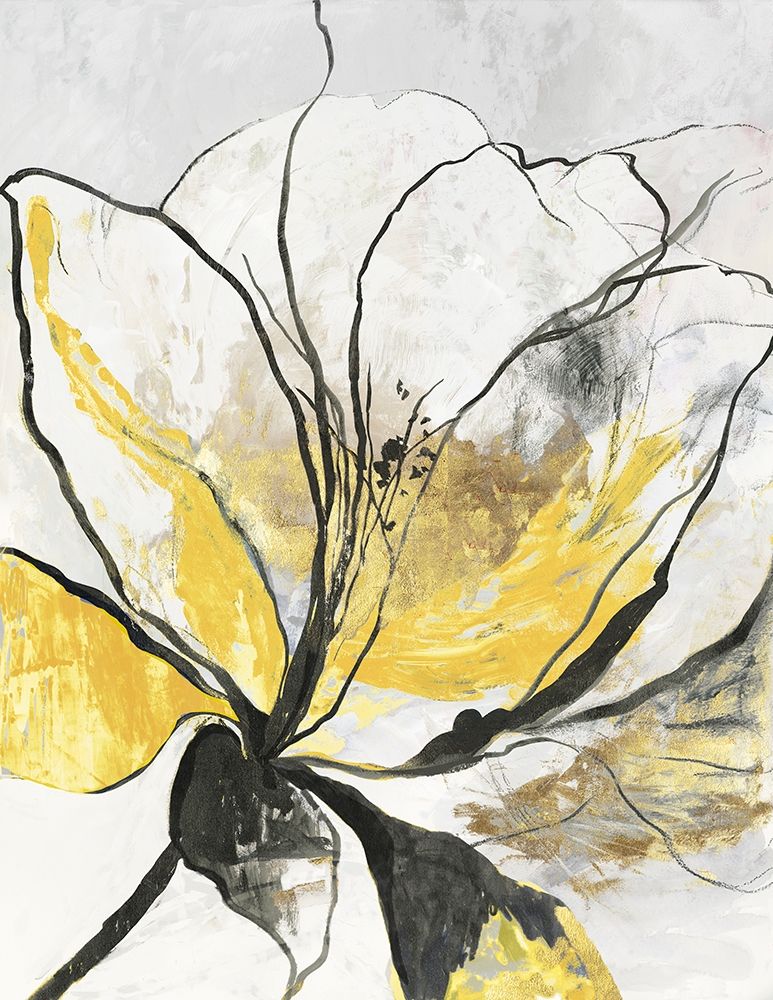 Outlined Floral I Yellow Version