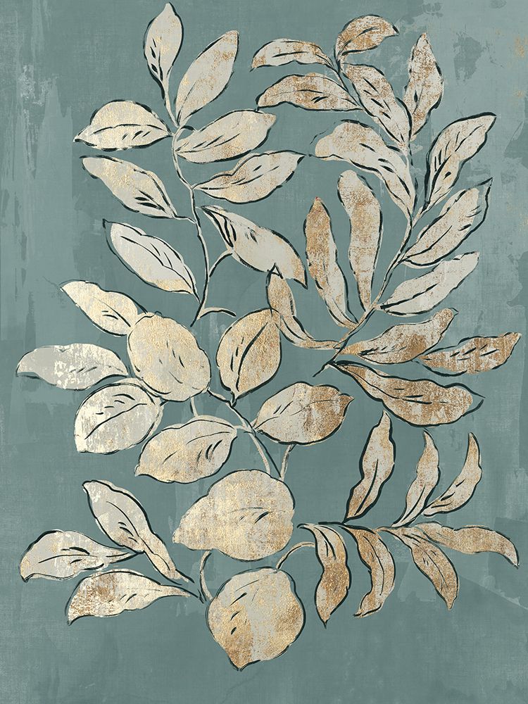Leaves Sketches II Blue Version