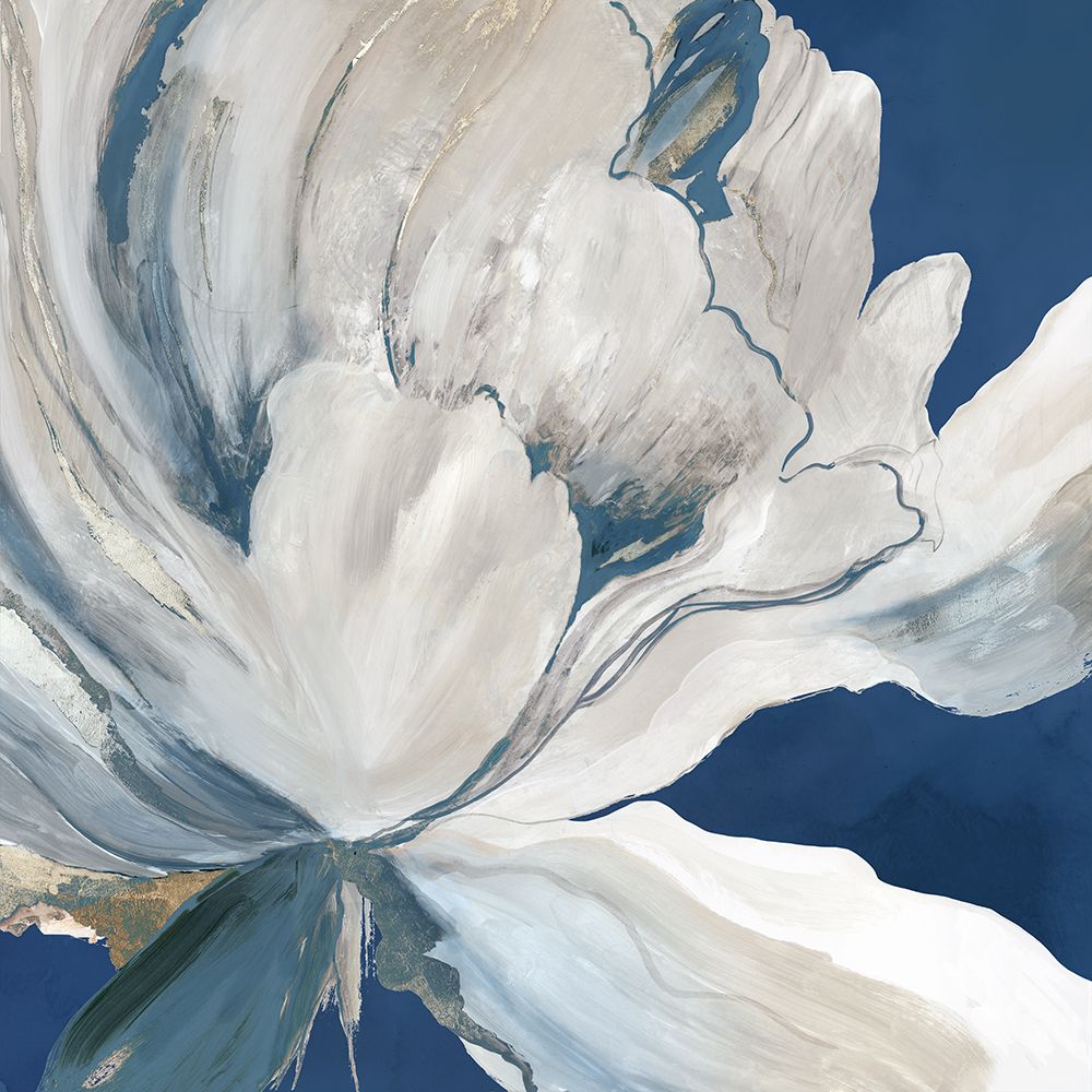 Butterfly Flower I Blue Version