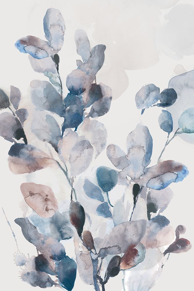 Blue Boho Leaves II