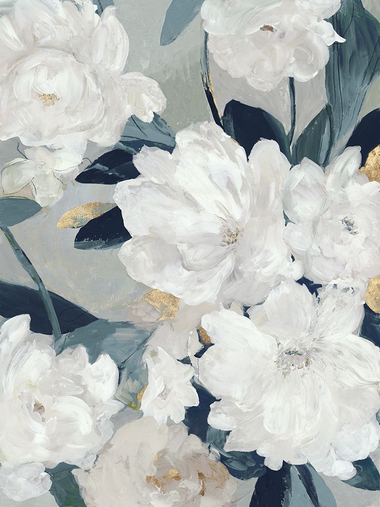 Ocean Blue Floral Beauty I