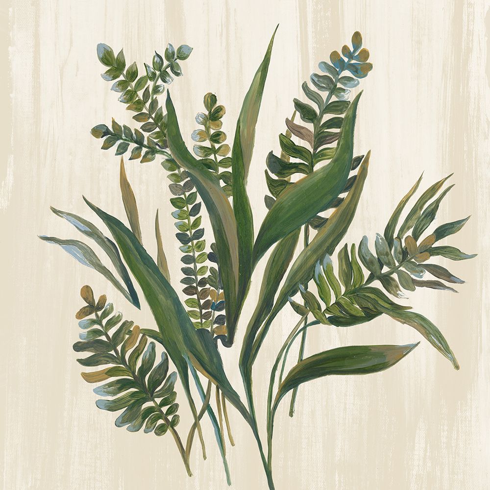 Vibrant Greenery on Neutral Canvas