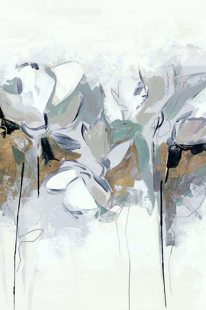 Blue Abstract Florals II