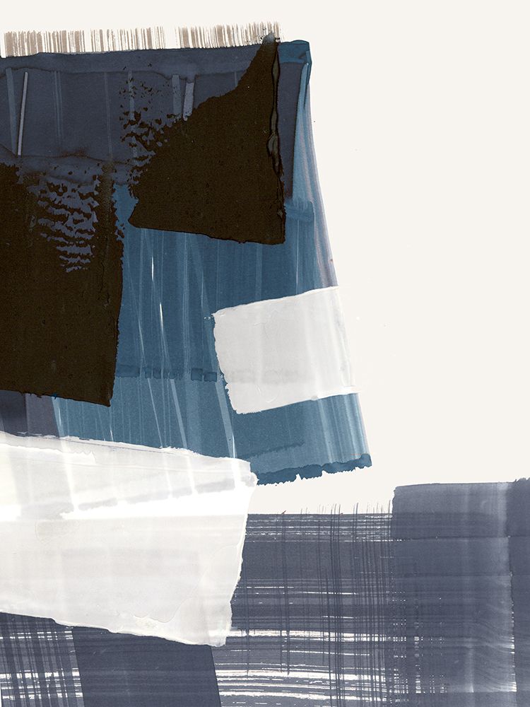 Geometric Harmony in Blue and Black