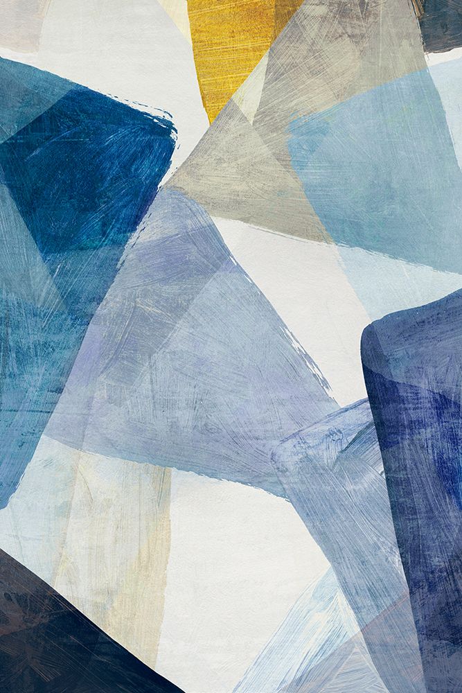 Blue Geometric I Indigo Version