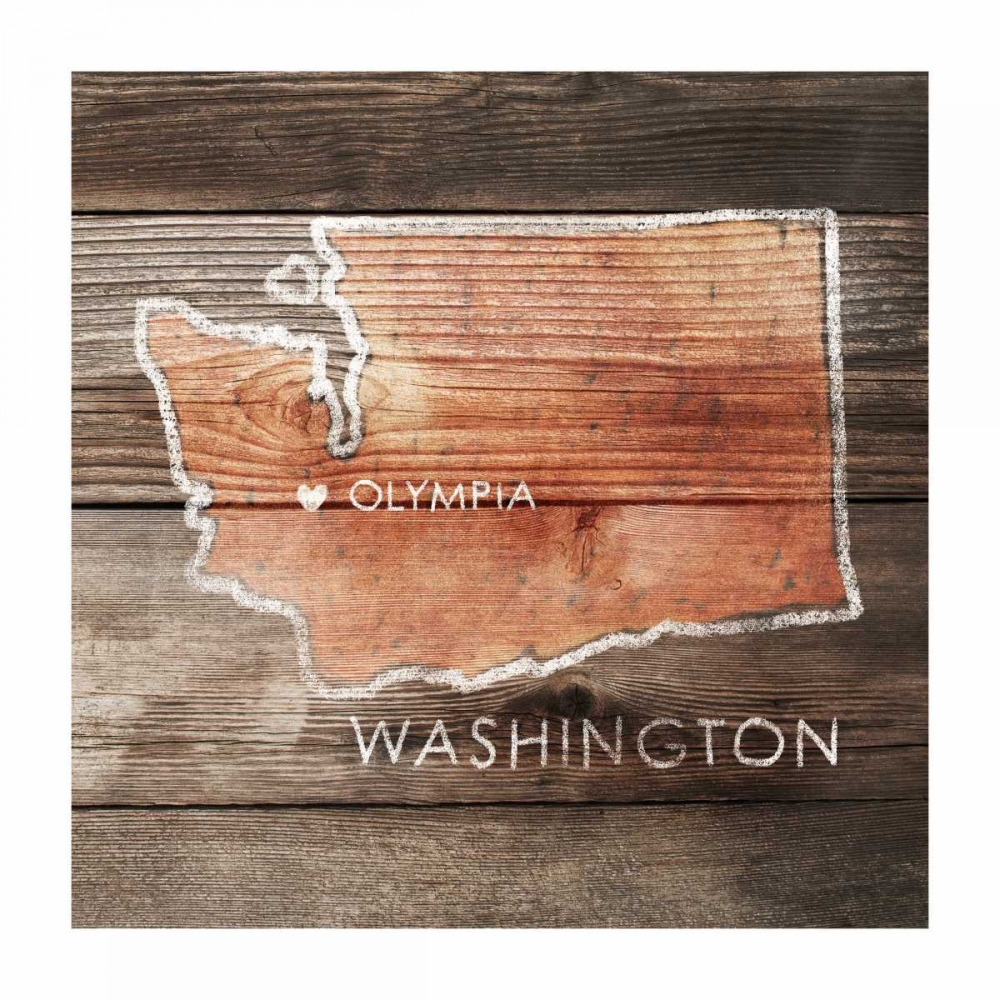 Washington Rustic Map