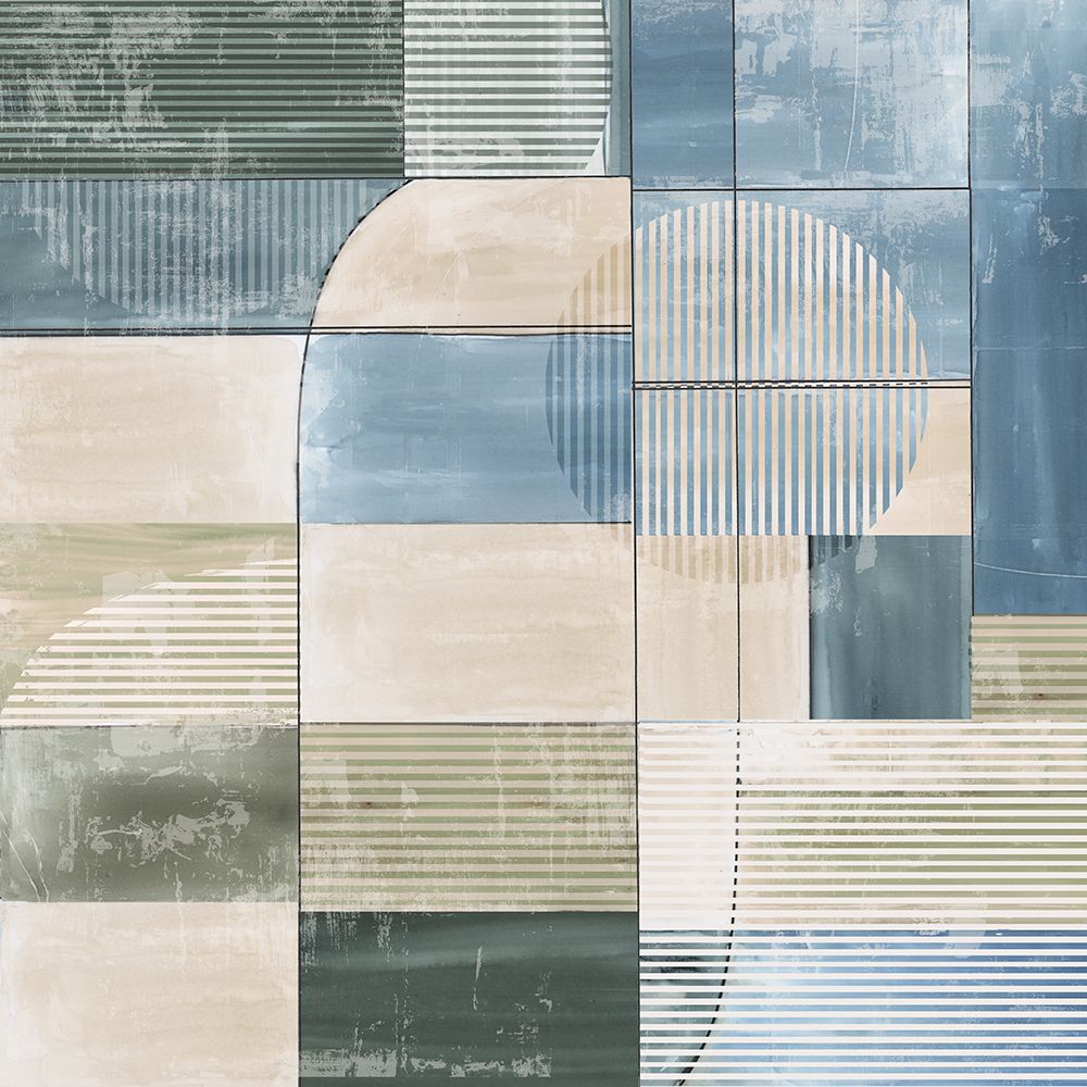 Vibrant Blue Color Blocks II