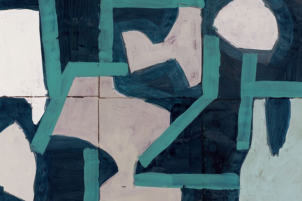 Mid Blue Shapes II - Recolored