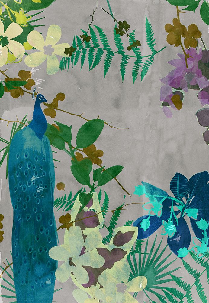 Blue Tropical Peacock I