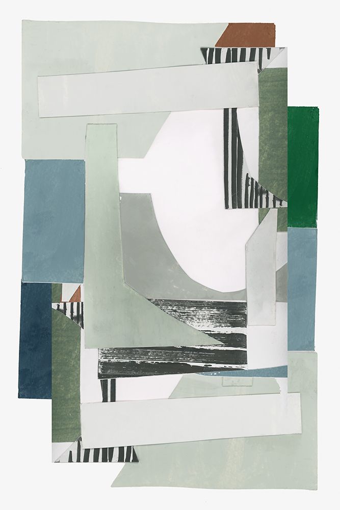 Blue Green Abstract Jugs II