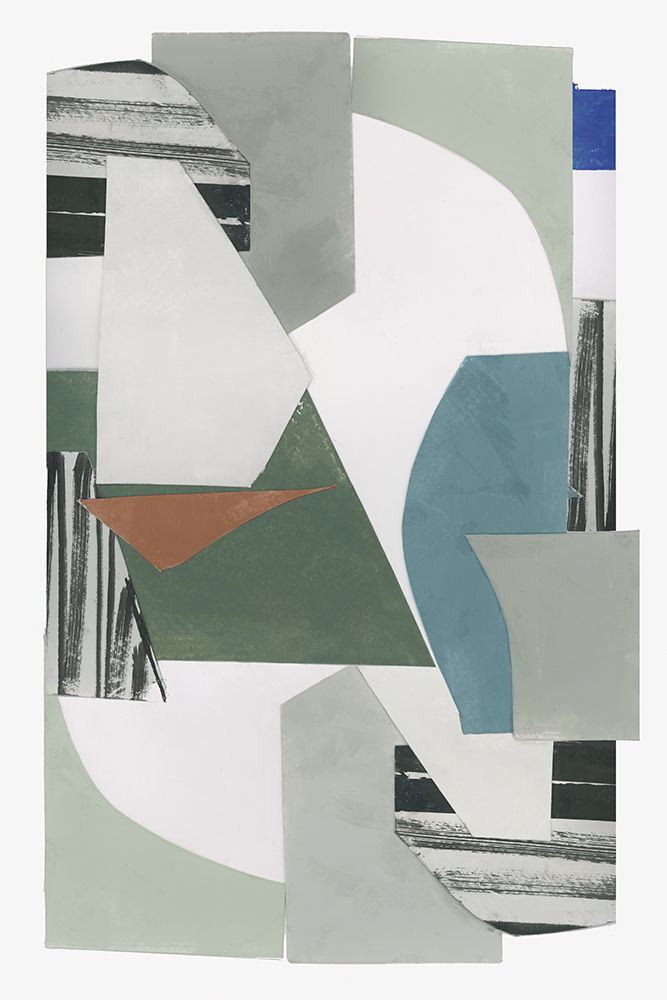 Blue Green Abstract Jugs III