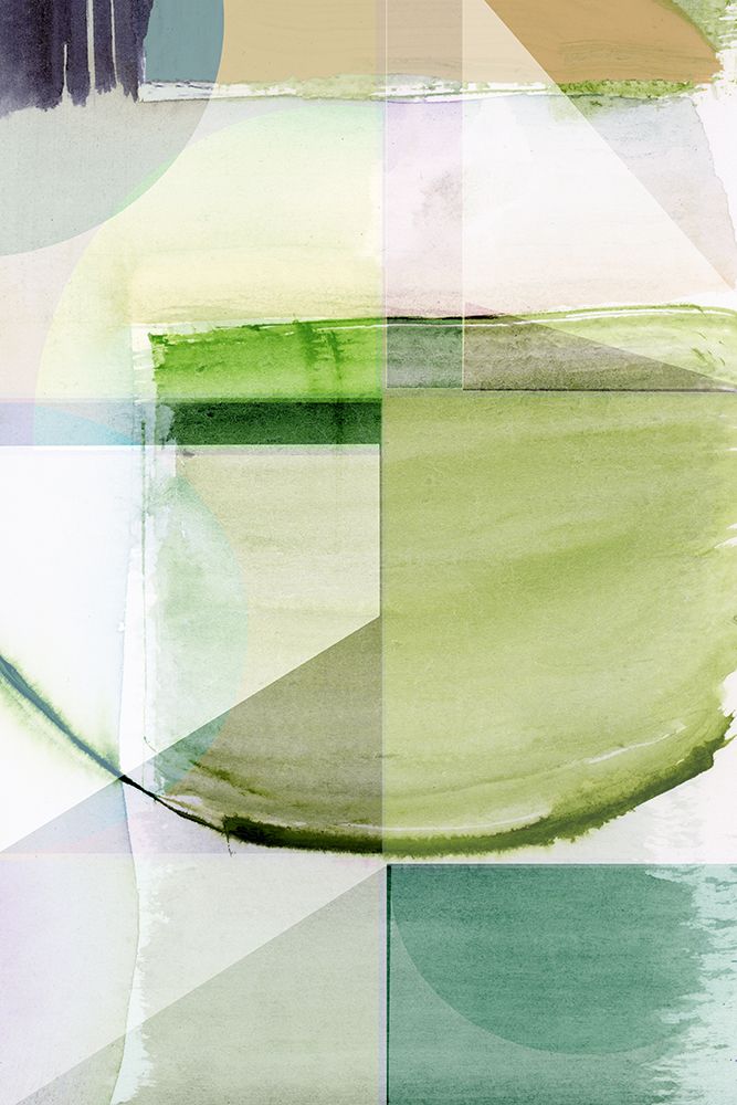 Soft Green Geo Abstract I