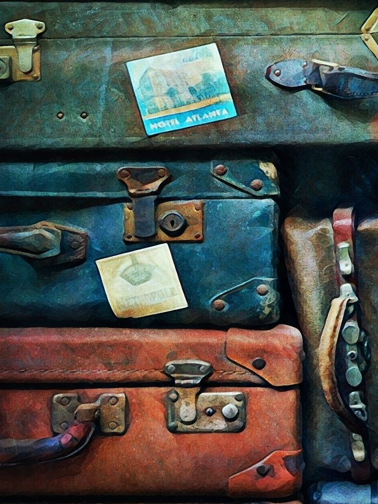 Vintage Stacked Suitcases I