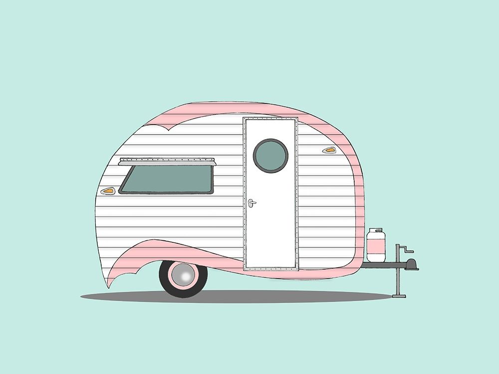 Pink Stripe Teardrop