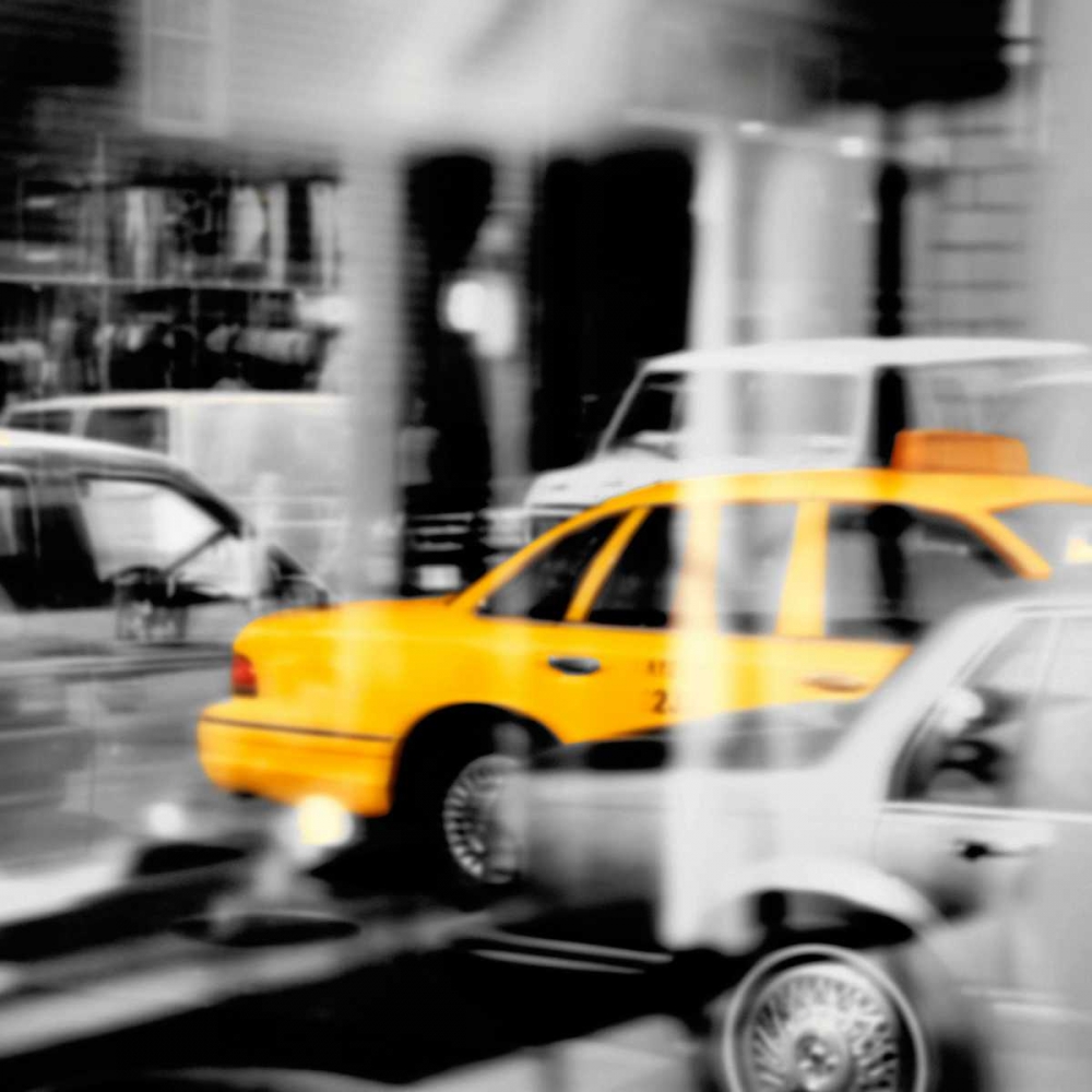Yellow Taxi Reflection