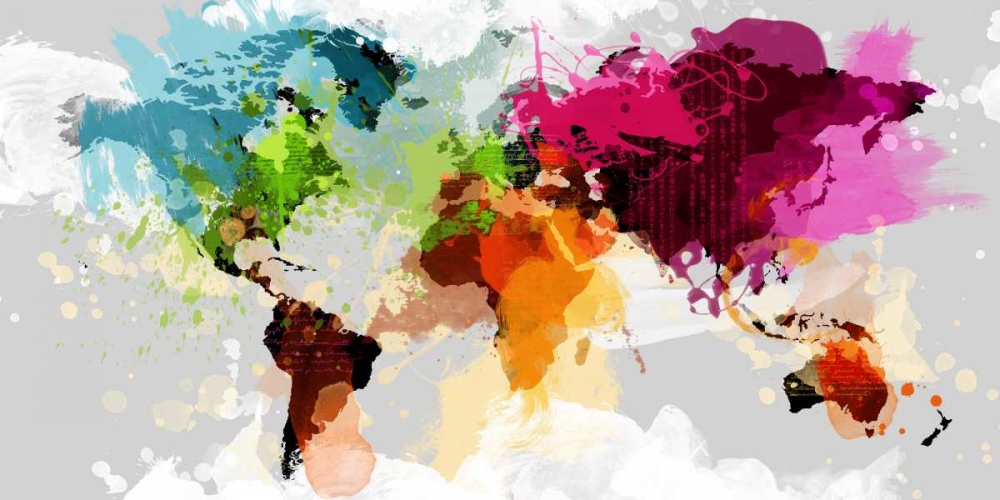 Colourful World Map